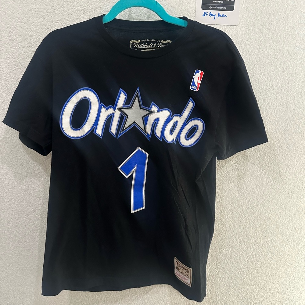 Mitchell & Ness Black and Blue Orlando Magic Short Sleeve Tee